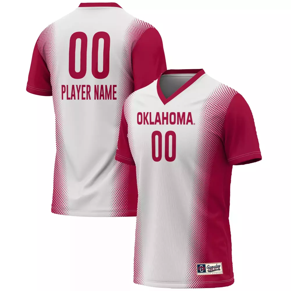 Oklahoma Jersey White Men Authentic Crimson Custom All Stitched Vapor