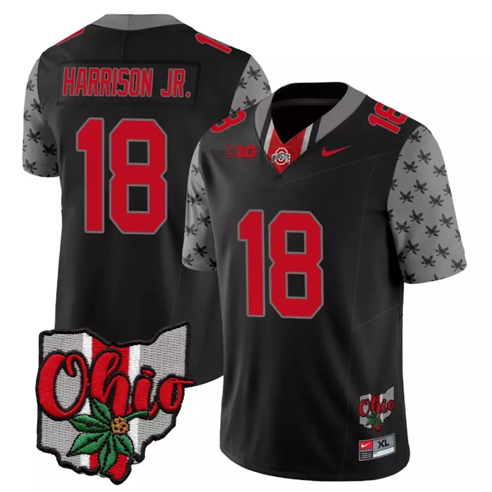 Marvin Harrison 18 Jersey Black Ohio State Buckeyes Men N/a Red Gray Alternate v2