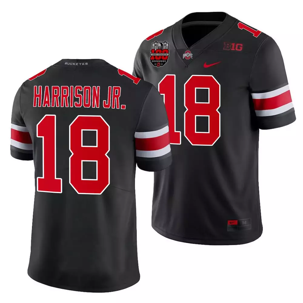 Marvin Harrison 18 Jersey Black 0hio Stadium Ohio State Buckeyes Big Ten Championship