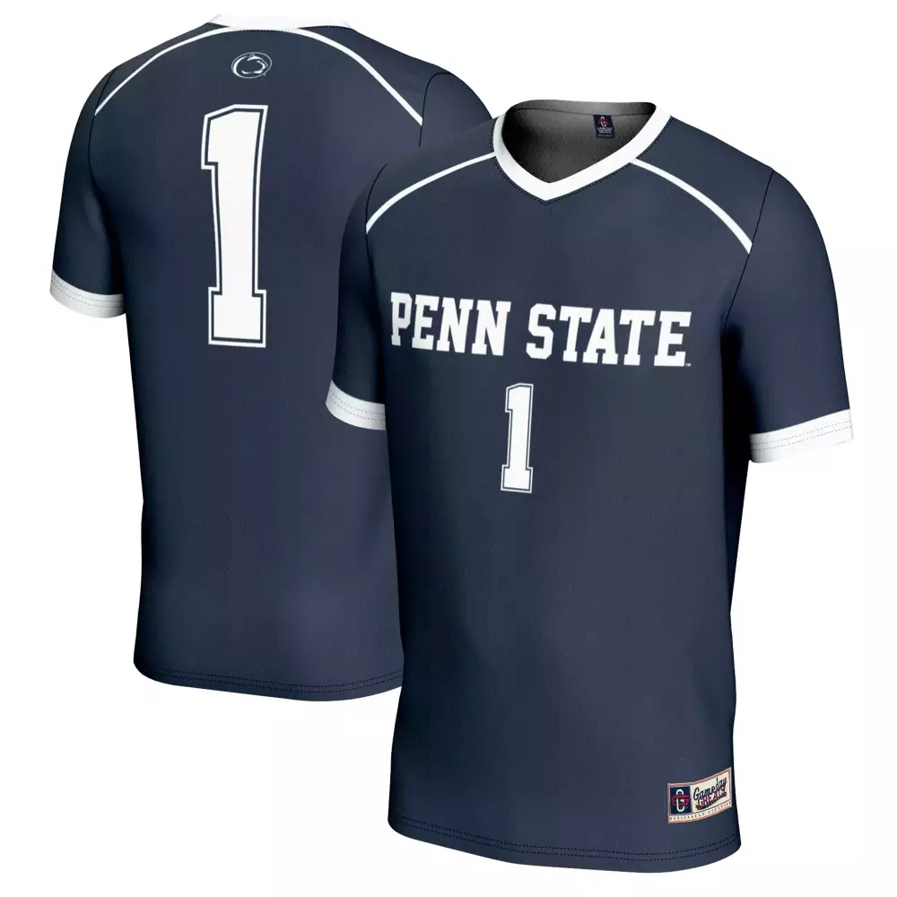 Penn State 1 Jersey Navy Ncaa White All Stitched Vapor Custom