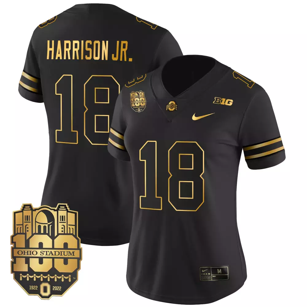 Marvin Harrison 18 Jersey Black Ohio Stadium 100th Anniversary State Buckeyes Men