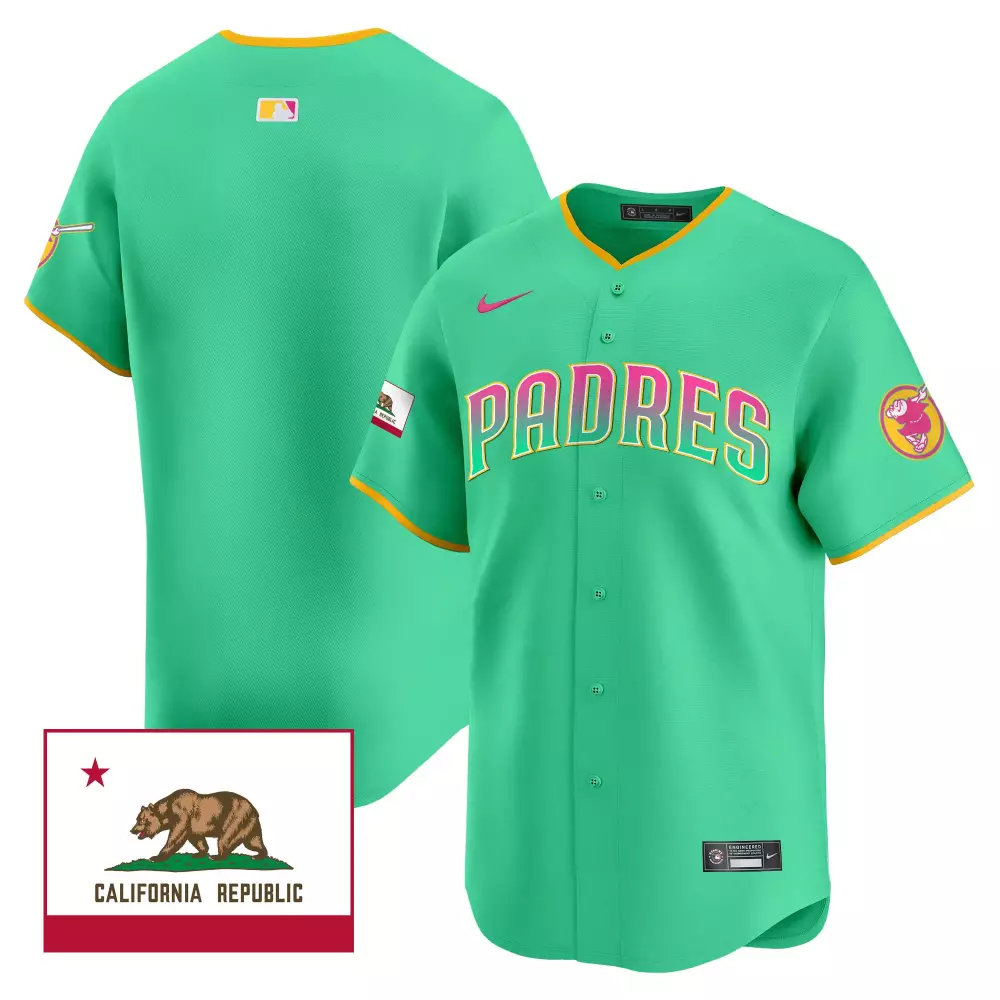 Custom San Diego Padres Jersey Green City Connect California Republic Men Authentic