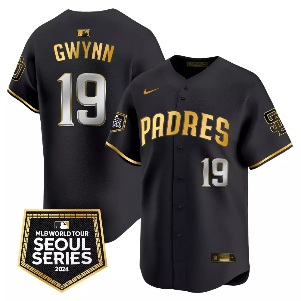 Tony Gwynn 19 San Diego Padres Jersey Black Seoul Series 2024 Men Authentic Alternate
