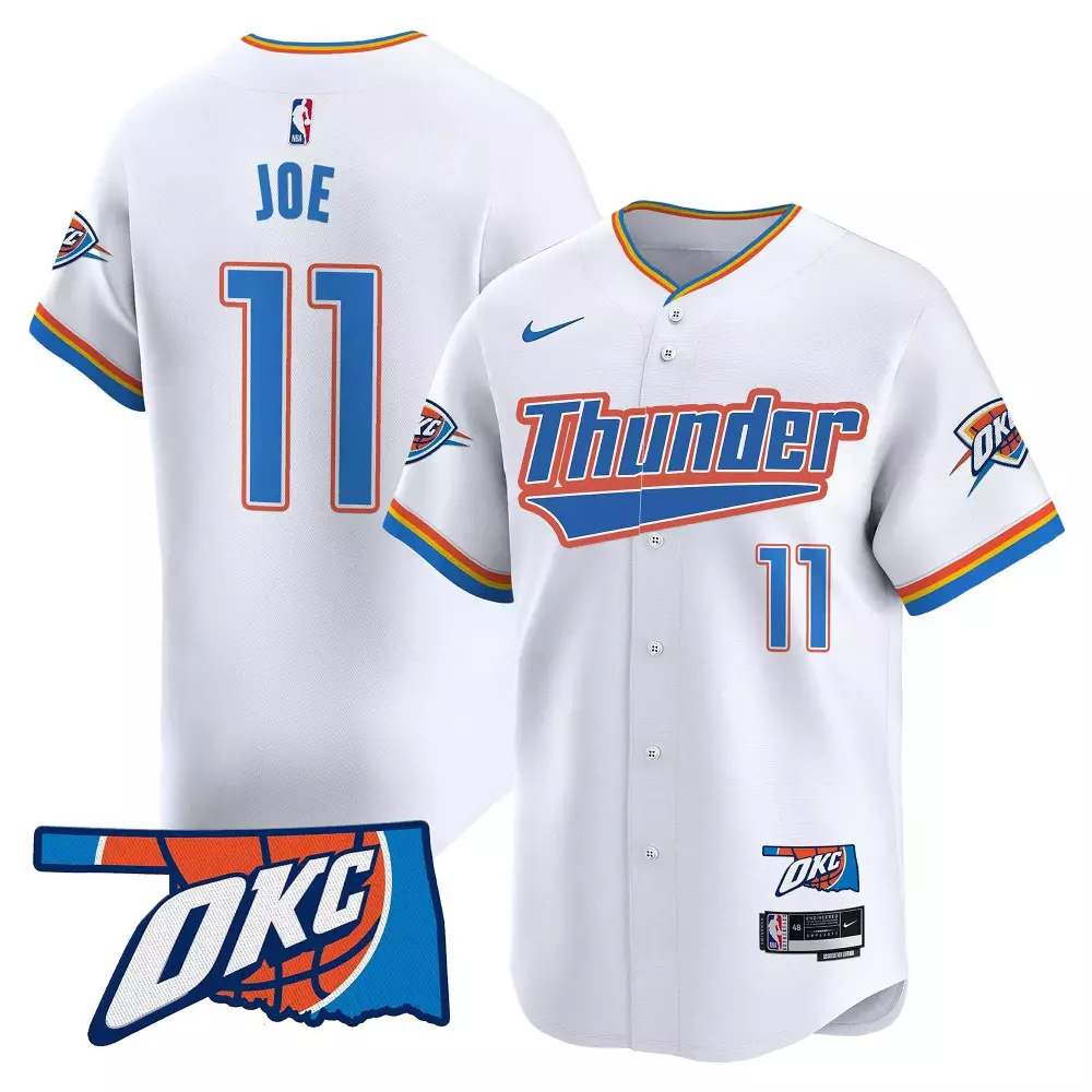 Isaiah Joe 11 Jersey White Okc Shape Oklahoma City Thunder Men Authentic Alternate