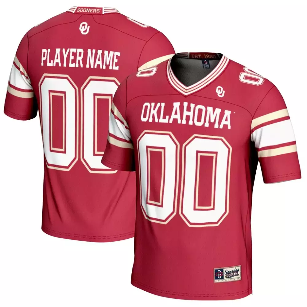 Oklahoma Sooners Jersey Crimson Men Replica Cream White Gameday