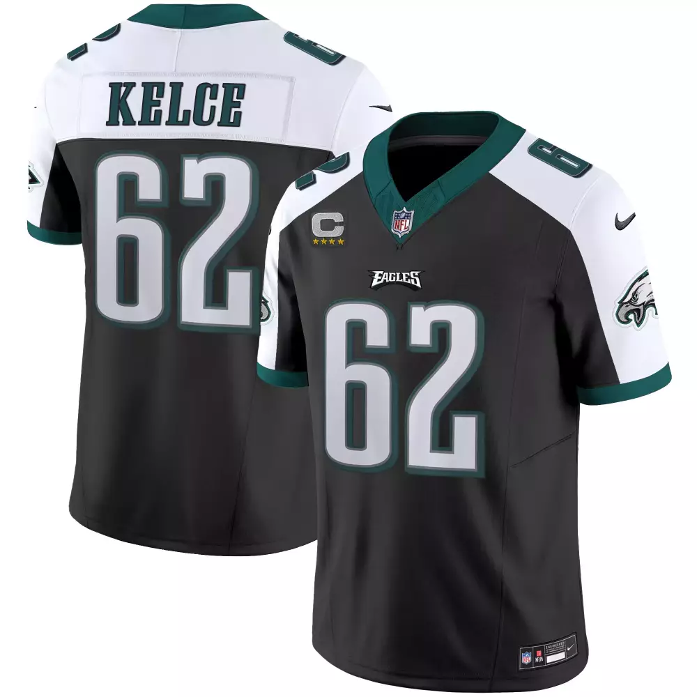 Kelee Ringo 62 Eagles Jersey Black Men Alternate White Green All Stitched Vapor