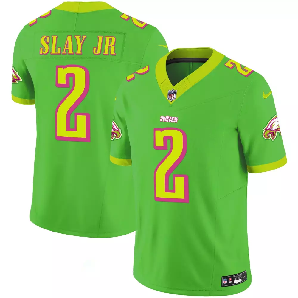 Darius Slay Jr. 2 Jersey Lime Green Philadelphia Eagles Men Short Sleeve Alternate