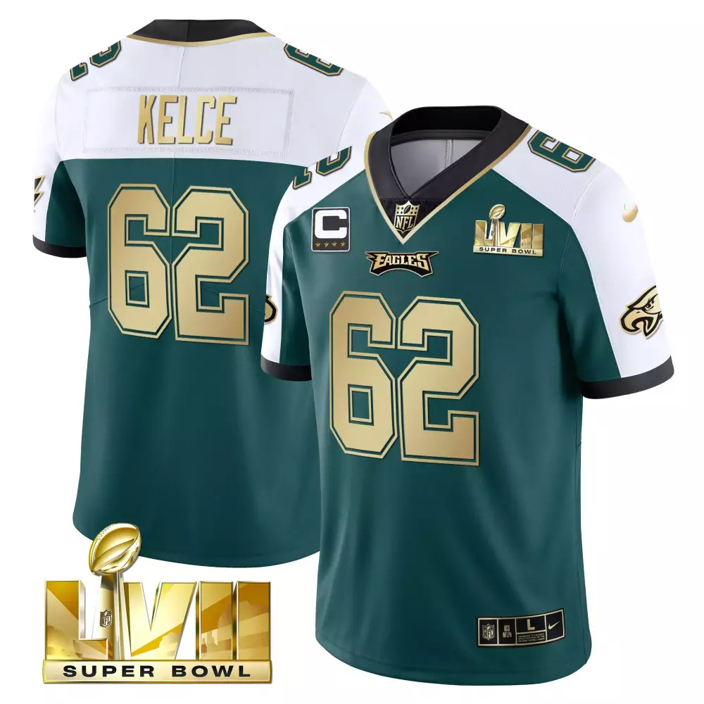 Kelee Ringo 62 Eagles Jersey Green Super Bowl Lvii Men Authentic White Gold All Stitched