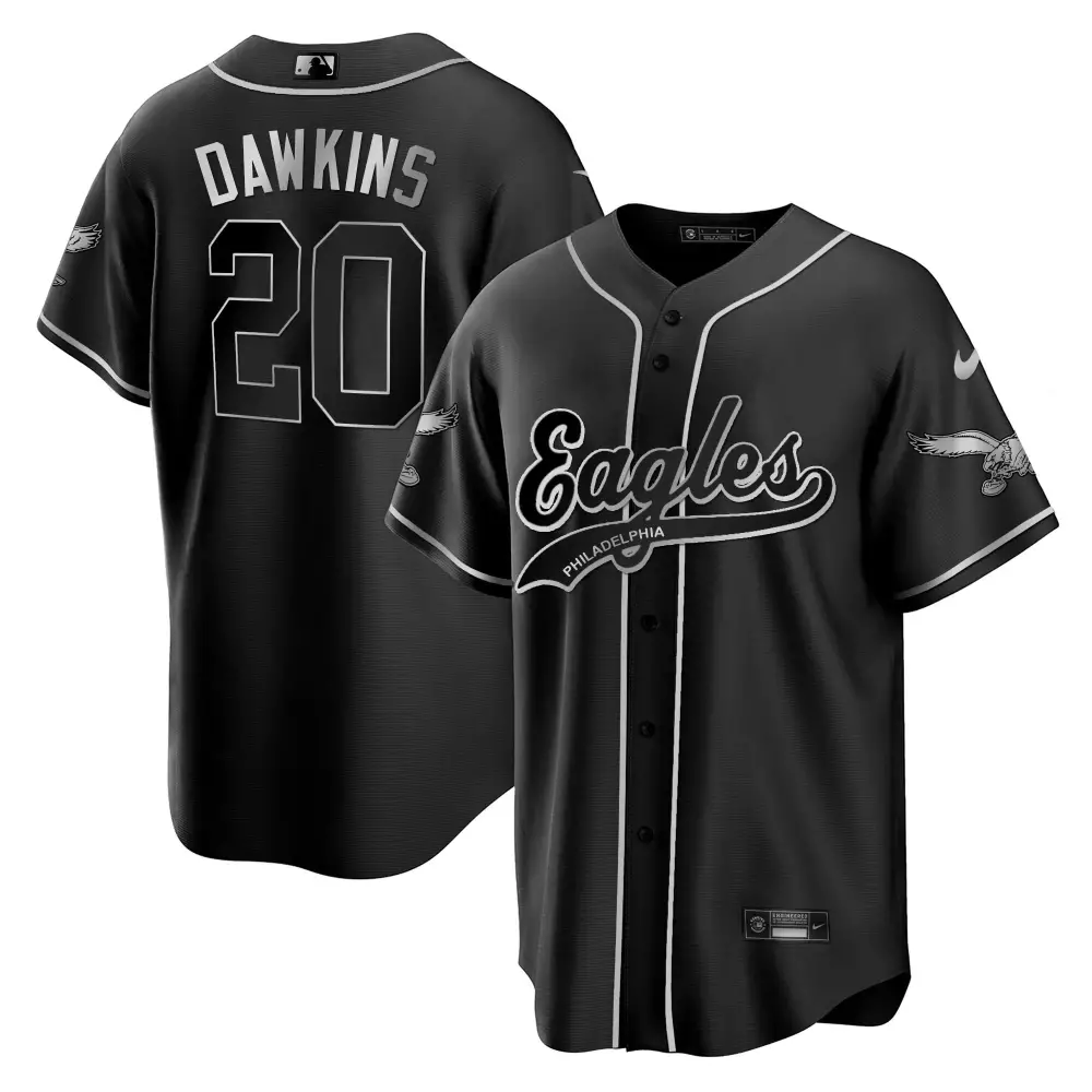 Brian Dawkins 20 Jersey Black Philadelphia Eagles Men Silver All Stitched Vapor