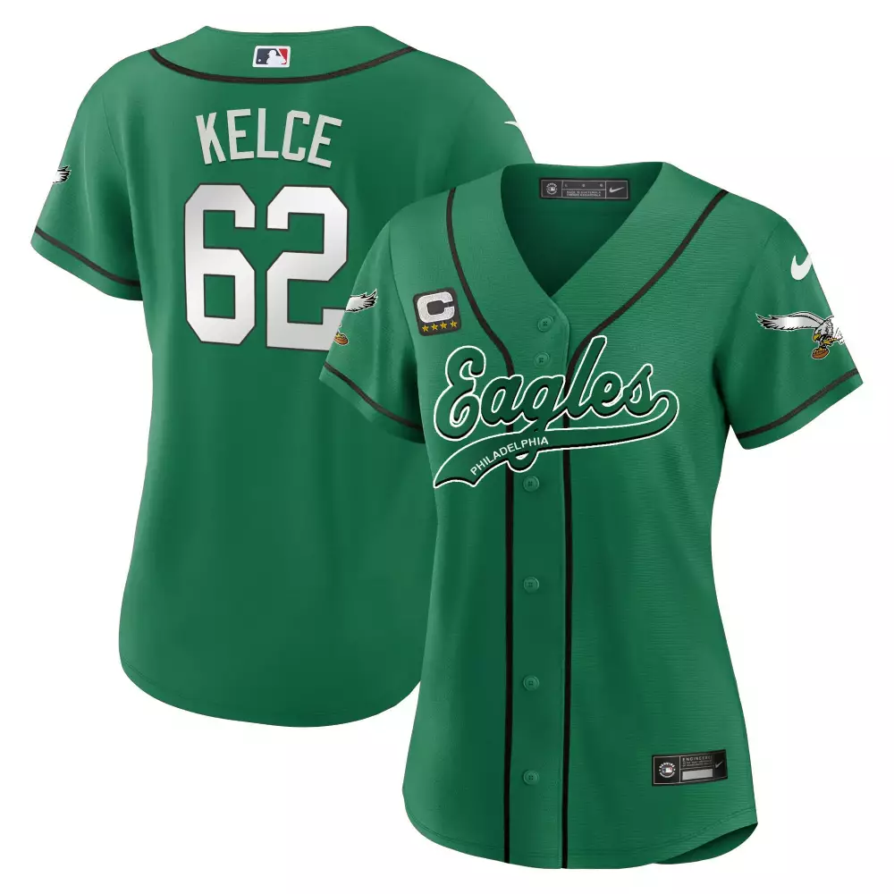 Kelee Ringo 62 Jersey Green Philadelphia Eagles (captain Patch) Eagle Men White Black