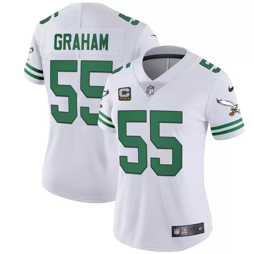 Brandon Graham 55 Jersey White Philadelphia Eagles Player Apparel Field Women Replica