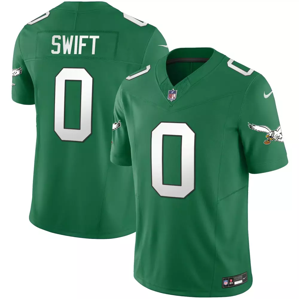 Swift Philadelphia Eagles Jersey Green Men Replica White Vapor Limited All Stitched