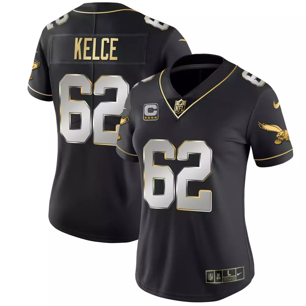 Kelee Ringo 62 Jersey Black Philadelphia Eagles Designation Eagle Graphic Women Gold