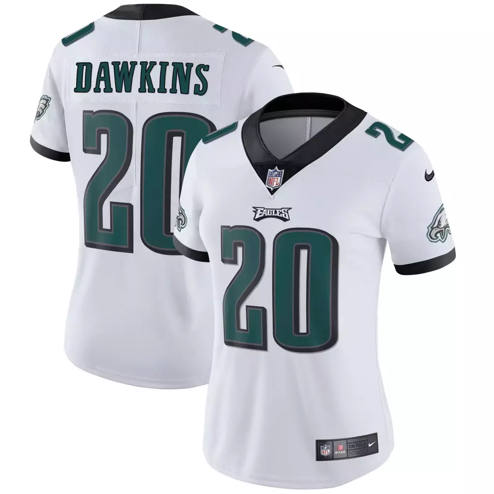 Brian Dawkins 20 Eagles Jersey White Women Player Green Black All Stitched Vapor