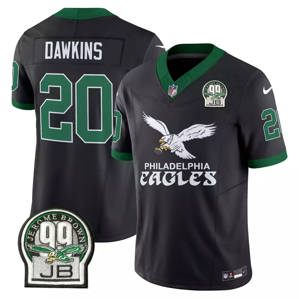 Dawkins Jb 20 Philadelphia Eagles Jersey Black 99 Men Green White All Stitched Vapor