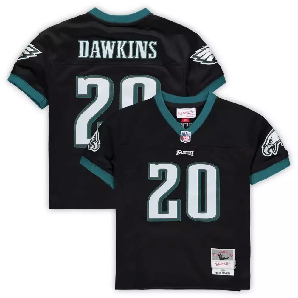 Brian Dawkins 20 Eagles Jersey Black Men Replica White Green Retired Legacy