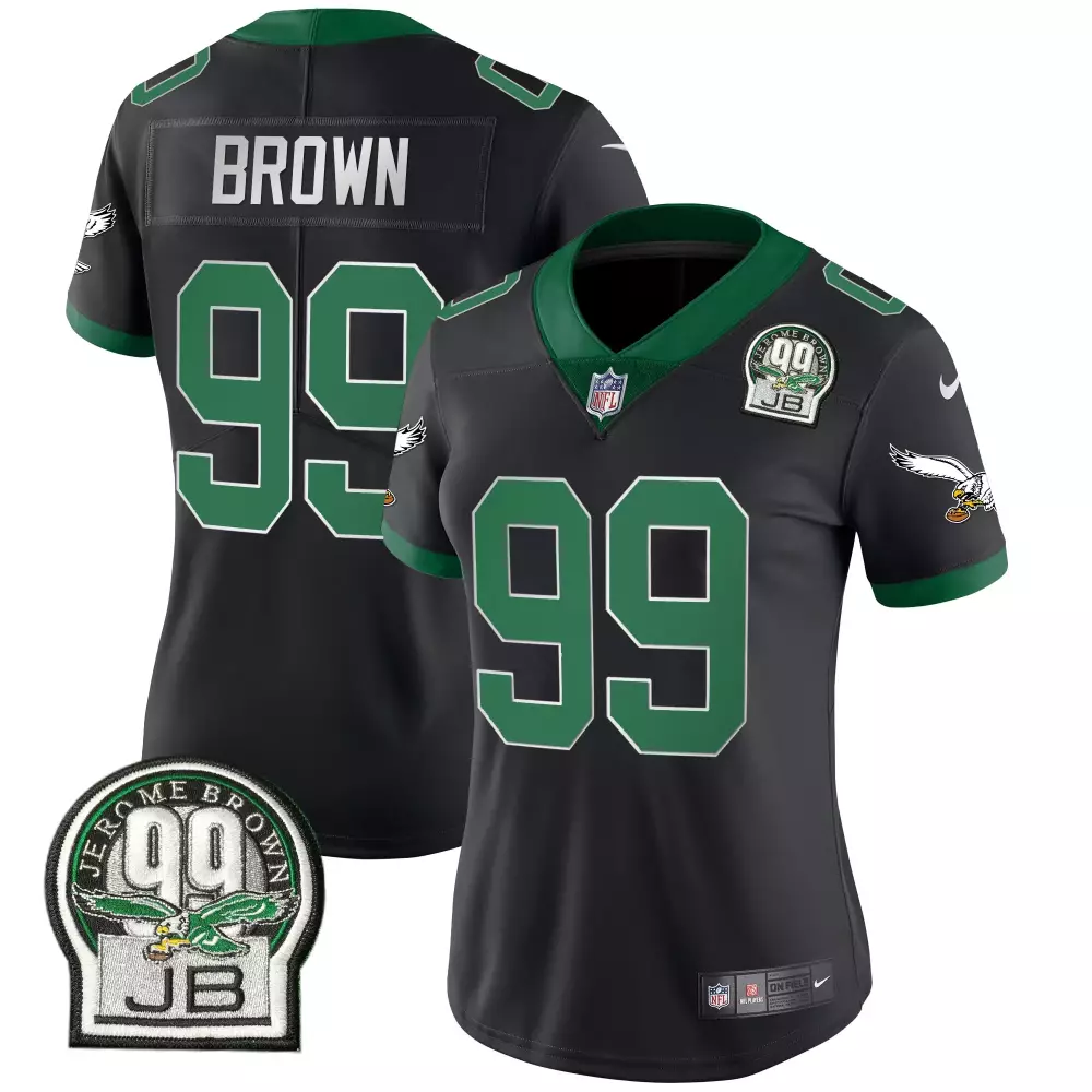 Brown 99 Philadelphia Eagles Jersey Black Salute To Service Jerome Jb Field Men Green