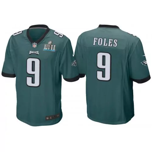Nick Foles 9 Philadelphia Eagles Jersey Green Super Bowl Lii Men White Black All