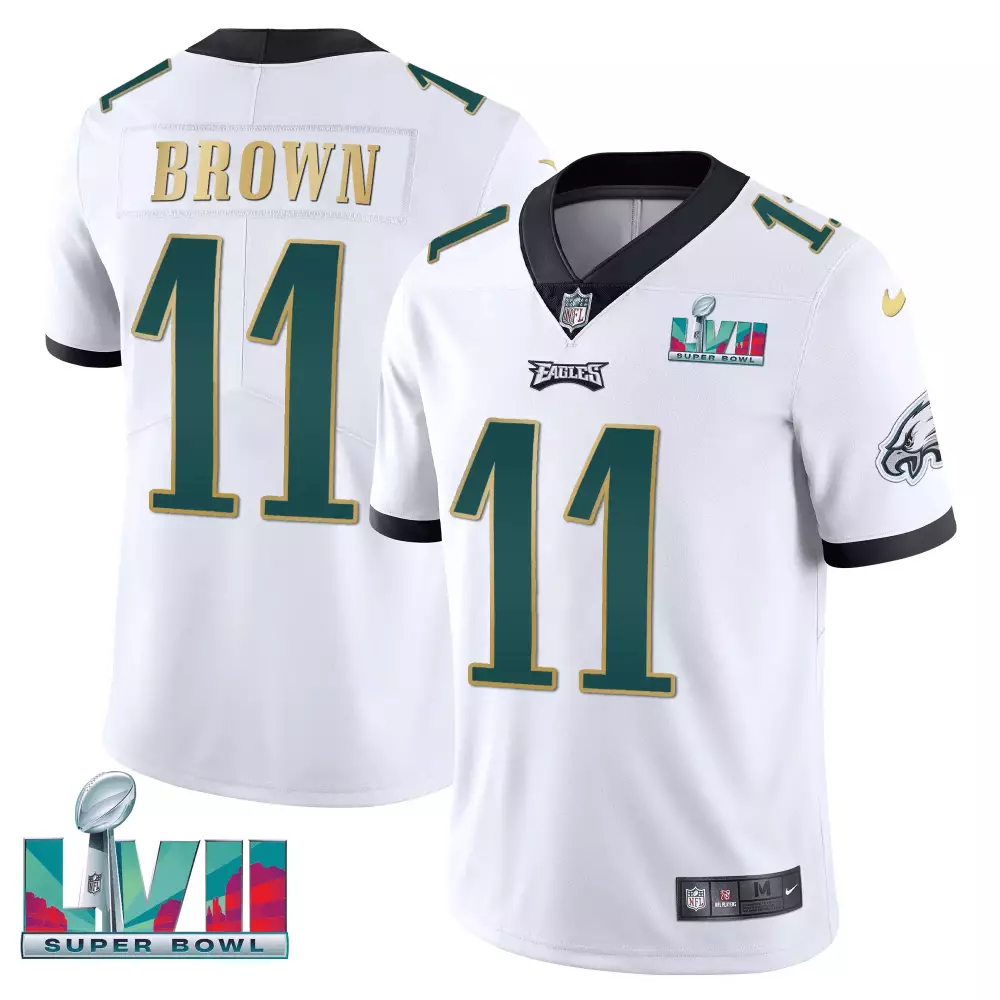 Brian Westbrook 11 Eagles Jersey White Super Bowl Lvii Men Green Gold Vapor All Stitched