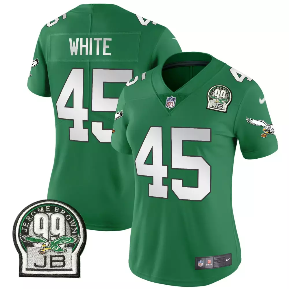 Reggie White 45 Jersey Green Philadelphia Eagles Jerome Brown 99 Jb Women Standard