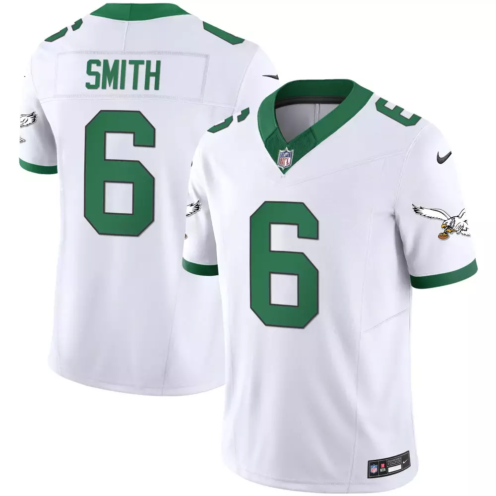 Devonta Smith 6 Jersey White Philadelphia Eagles Men Alternate Green Throwback Vapor