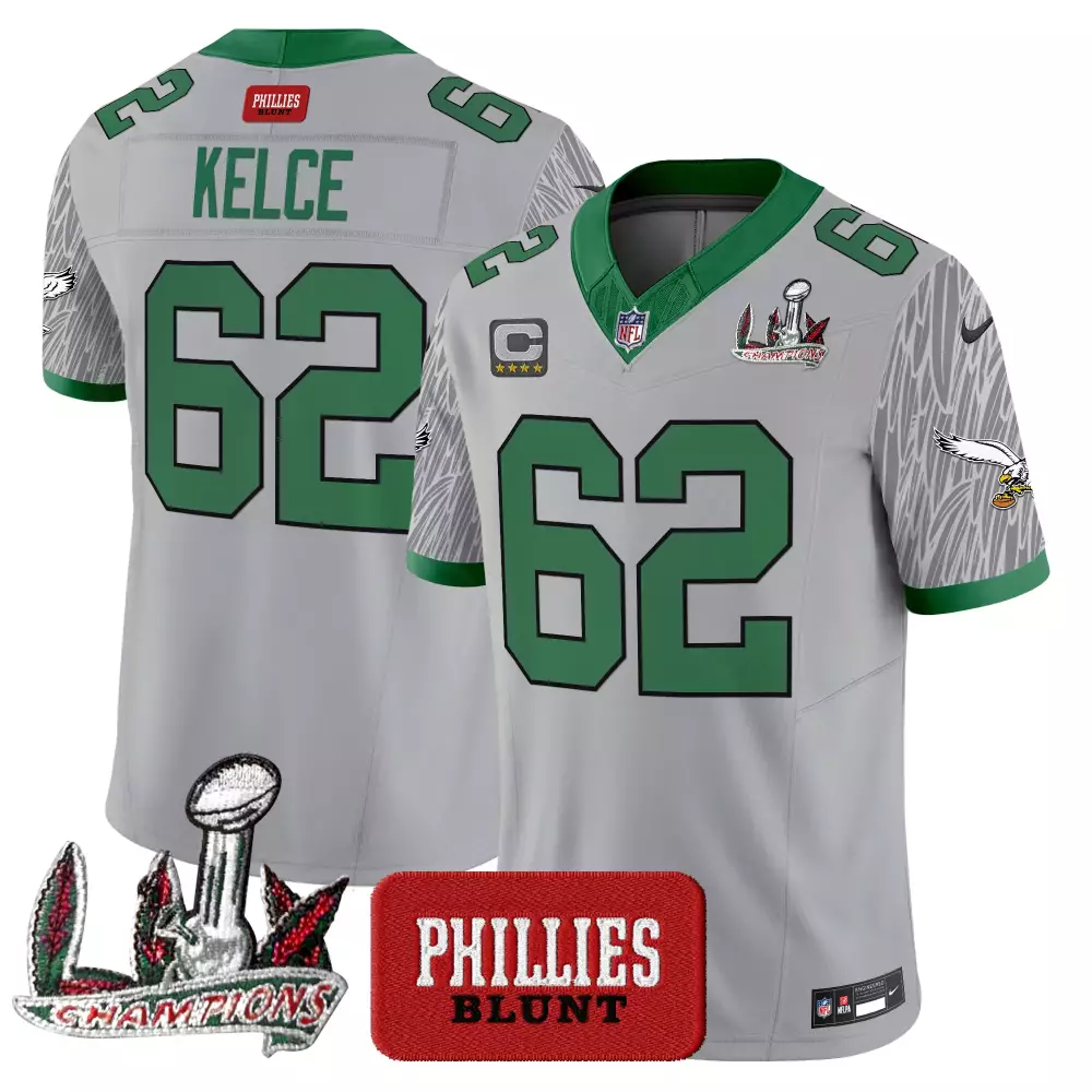 Kelee Ringo 62 Jersey Gray Super Bowl Lii Philadelphia Eagles Champions Men Authentic