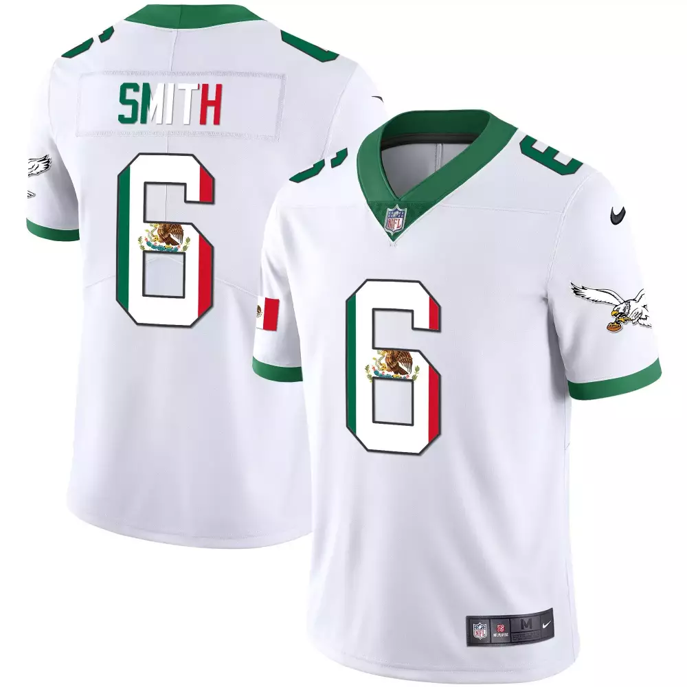 Devonta Smith 6 Jersey White Philadelphia Eagles Players Men Game Alternate Custom Design