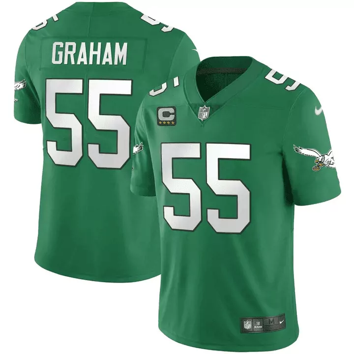 Brandon Graham 55 Jersey Green Philadelphia Eagles Men NFL White Stitched