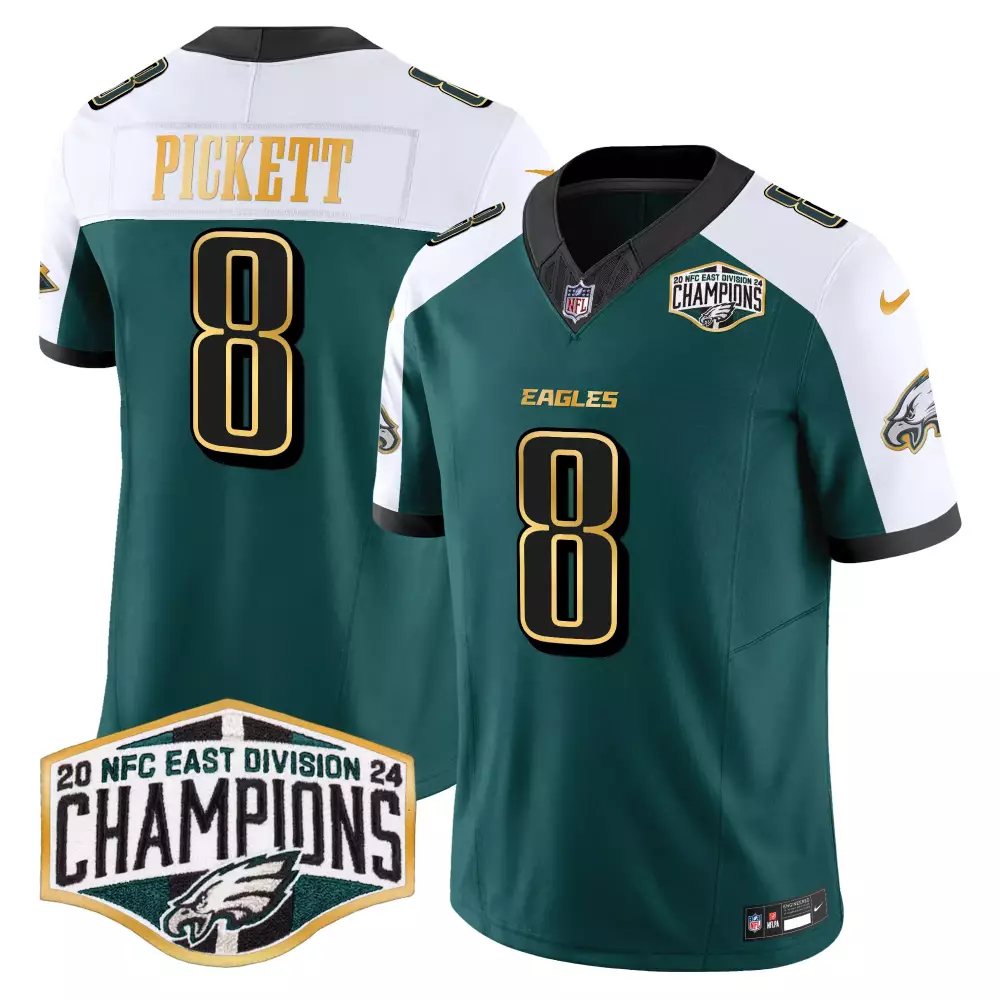 Kenny Pickett 8 Eagles Jersey Green Men Standard White Black Alternate Vapor Limited