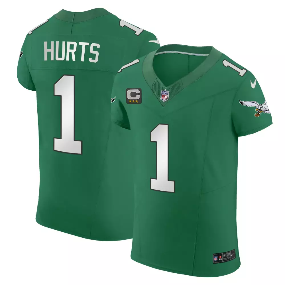 Hurts Dupe 1 Philadelphia Eagles Jersey Green Men White All Stitched Vapor