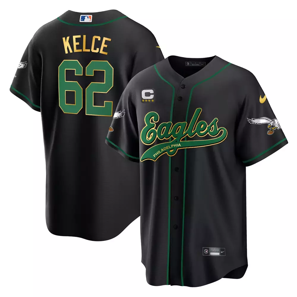 Kelee Ringo 62 Jersey Black Philadelphia Eagles Stars Men Green Gold All Stitched