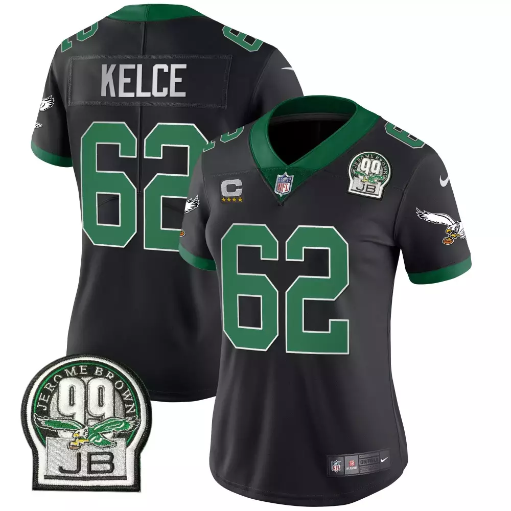 Jason Kelce 62 Jersey Black Philadelphia Eagles Jerome Brown 99 Jb Men Alternate