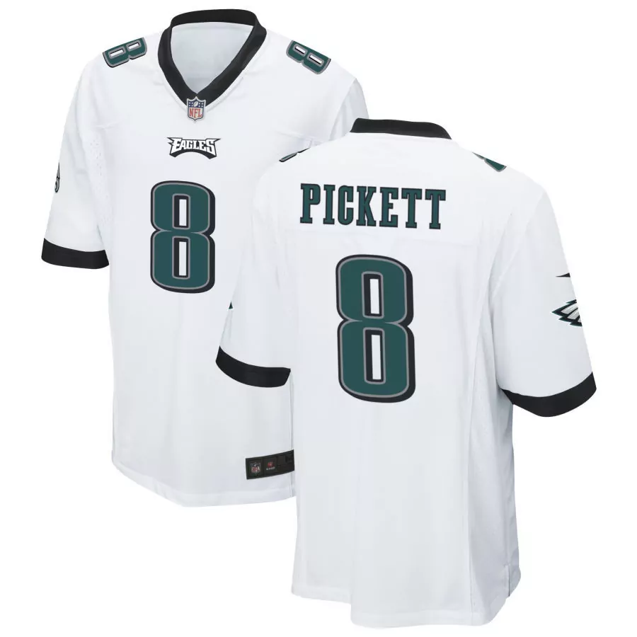 Kenny Pickett 8 Eagles Jersey White Men Replica Black Green All Stitched Vapor