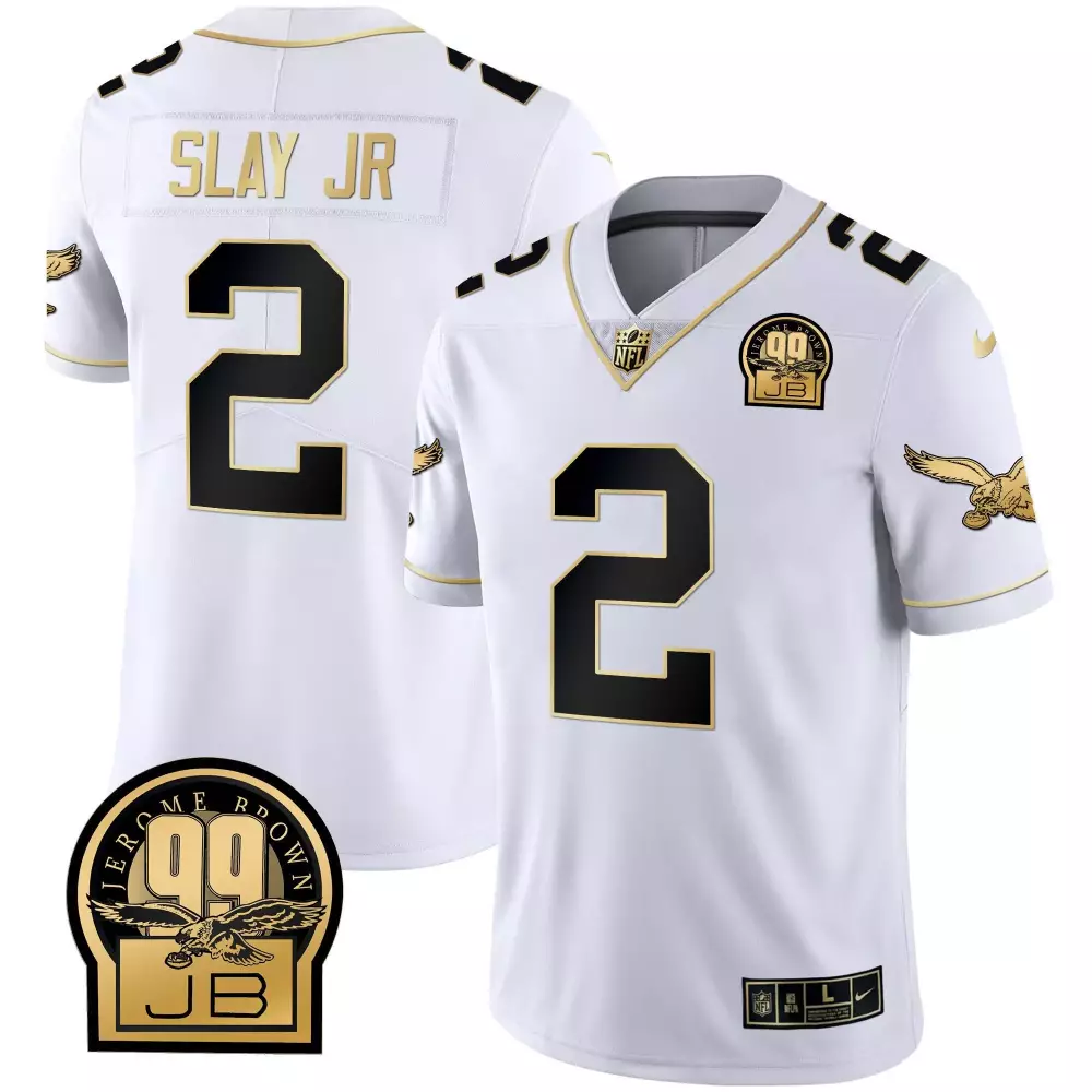 Darius Slay Jr. 2 Jersey White Jerome Brown Philadelphia Eagles 99 Jb Men Alternate