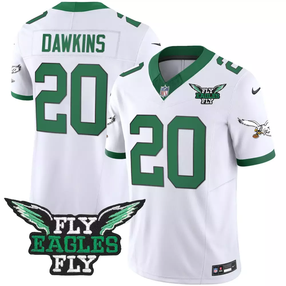Brian Dawkins 20 Jersey White NFL Salute To Service Philadelphia Eagles Fly 2023