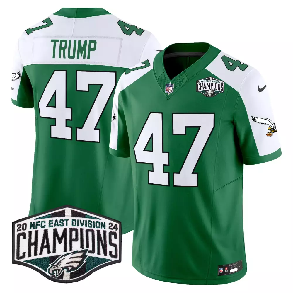 Donald Trump 47 Eagles Jersey Green Men Standard White Alternate Vapor Limited