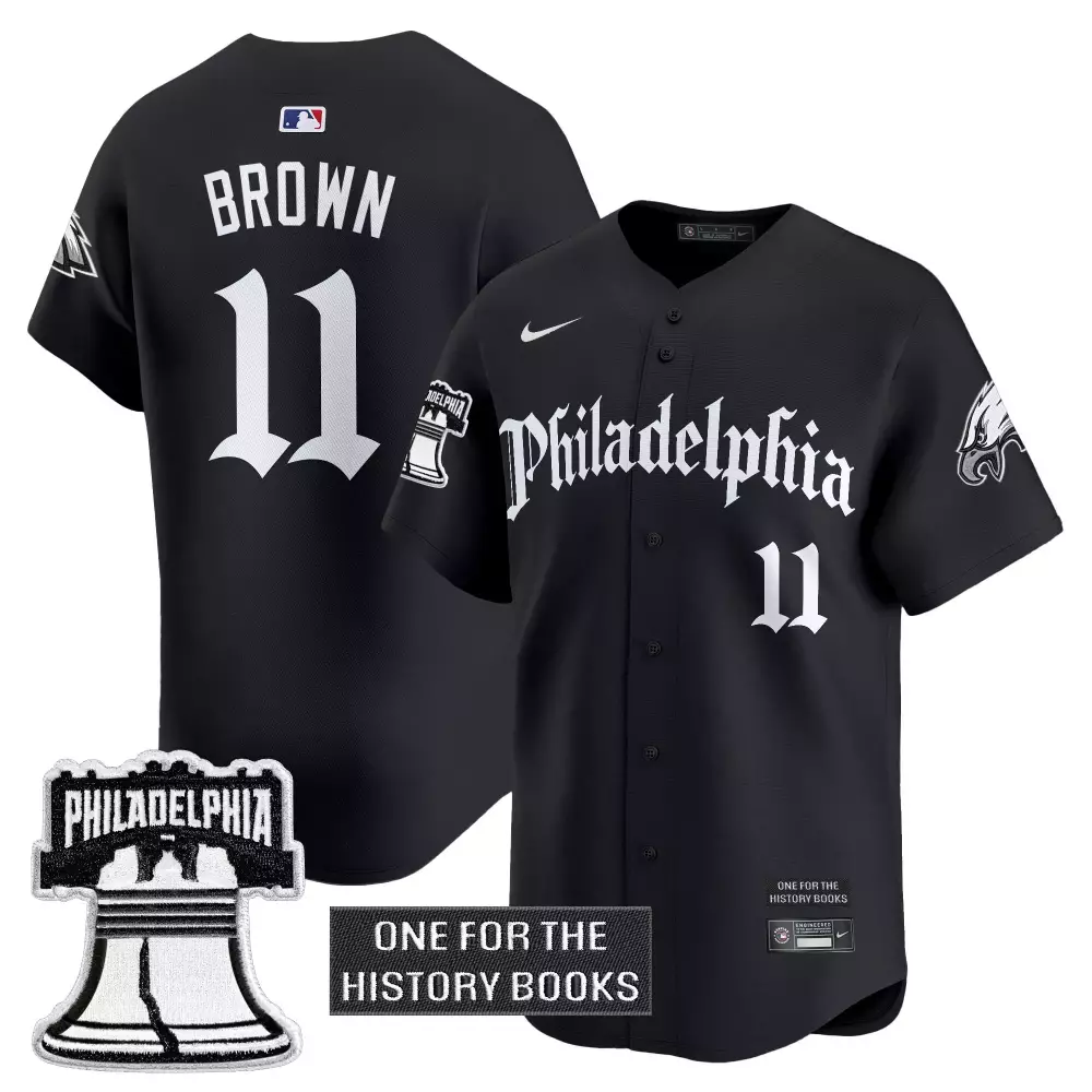 Brown 11 Philadelphia Phillies Jersey Black City Connect Liberty Bell One History Books