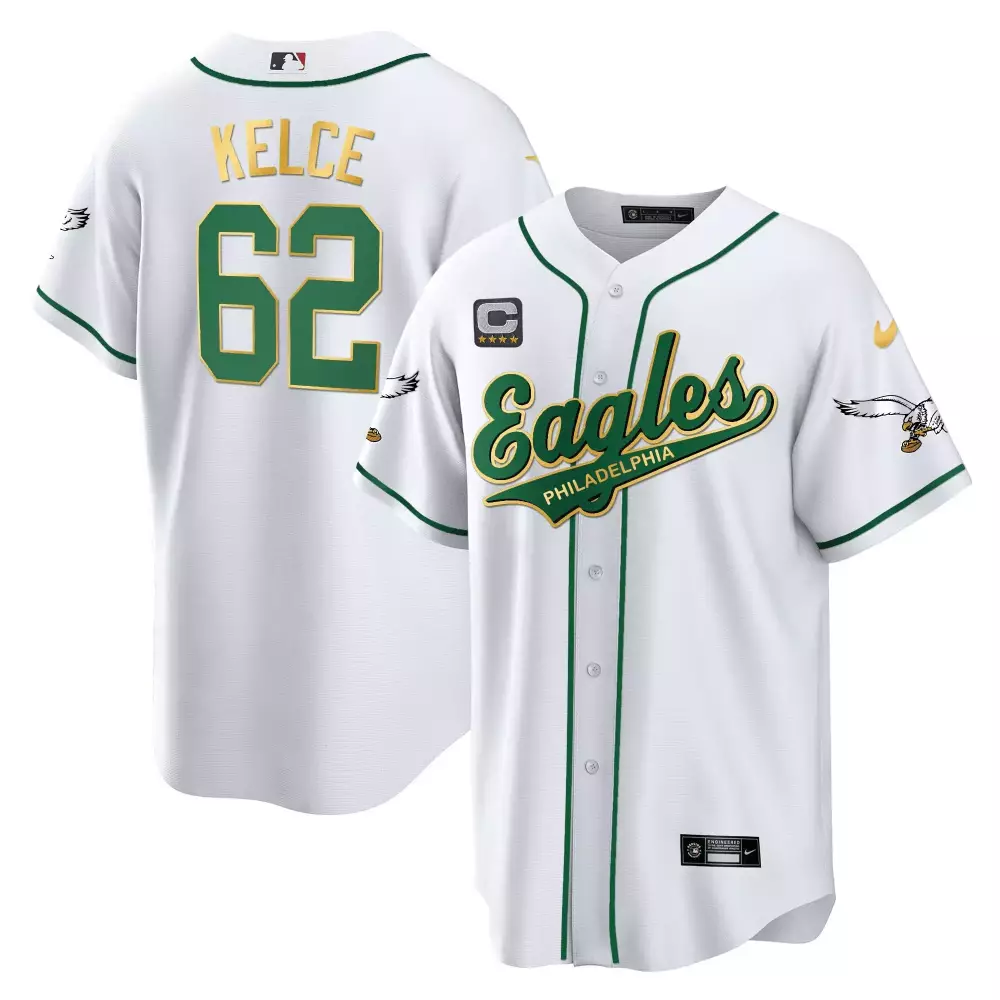 Kelee Ringo 62 Eagles Jersey White City Connect 2023 Men Green Gold All Stitched