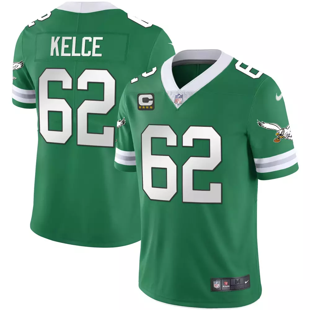 Kelee Ringo 62 Eagles Jersey Green Men White Silver All Stitched Limited