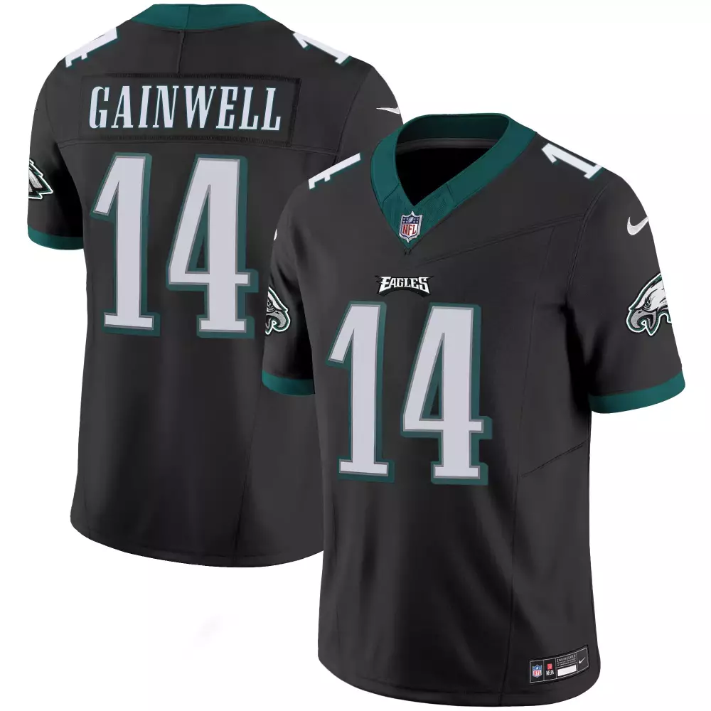 Kenneth Gainwell 14 Eagles Jersey Black Men Standard Green White Vapor Limited All