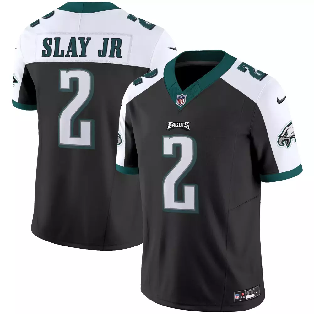 Darius Slay Jr. 2 Eagles Jersey Black Men NFL White Green Alternate Vapor Limited