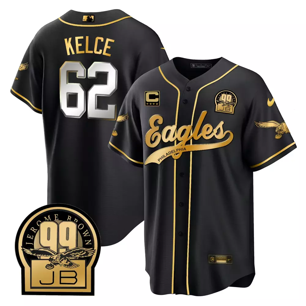 Kelee Ringo 62 Eagles Jersey Black Jerome Brown 99 Jb Men Gold White All Stitched