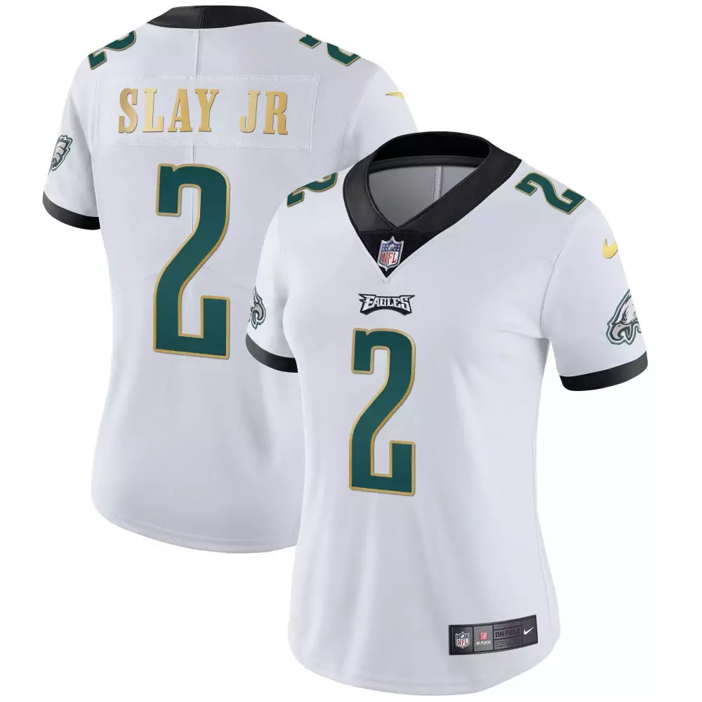 Darius Slay Jr. 2 Eagles Jersey White Men Black Green Gold All Stitched Vapor