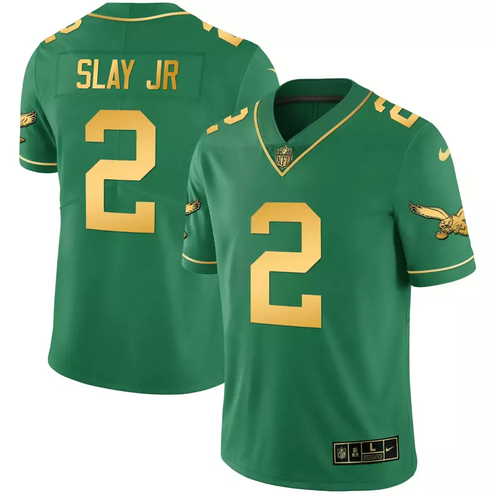 Darius Slay Jr. 2 Jersey Green Philadelphia Eagles Men Standard Gold Stitched