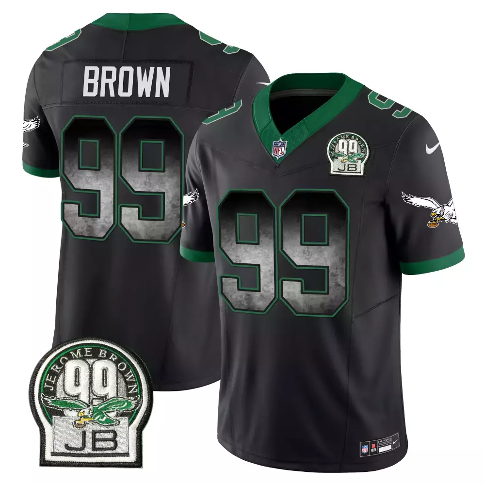 Brown 99 Philadelphia Eagles Jersey Black Jerome Legacy Jb Men Standard Green White