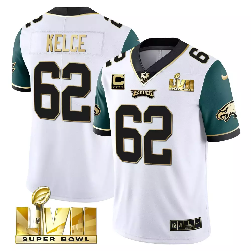 Kelee Ringo 62 Eagles Jersey White Super Bowl Lvii Men Green Black Gold All Stitched