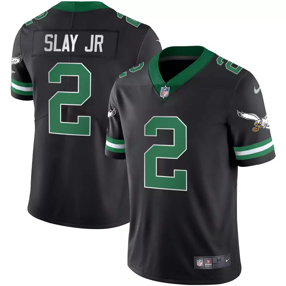Darius Slay Jr. 2 Eagles Jersey Black Men Official Green White Vapor Throwback All