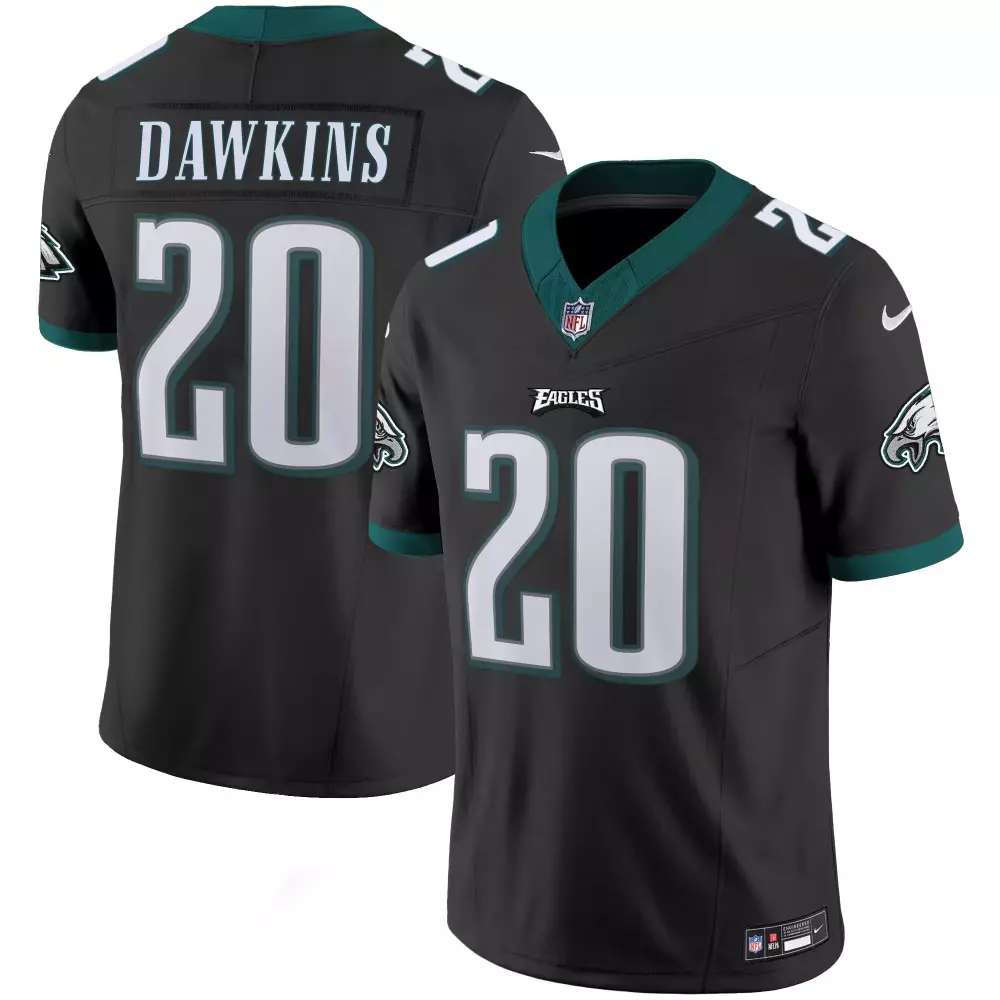 Brian Dawkins 20 Eagles Jersey Black Men Standard Green White All Stitched Vapor
