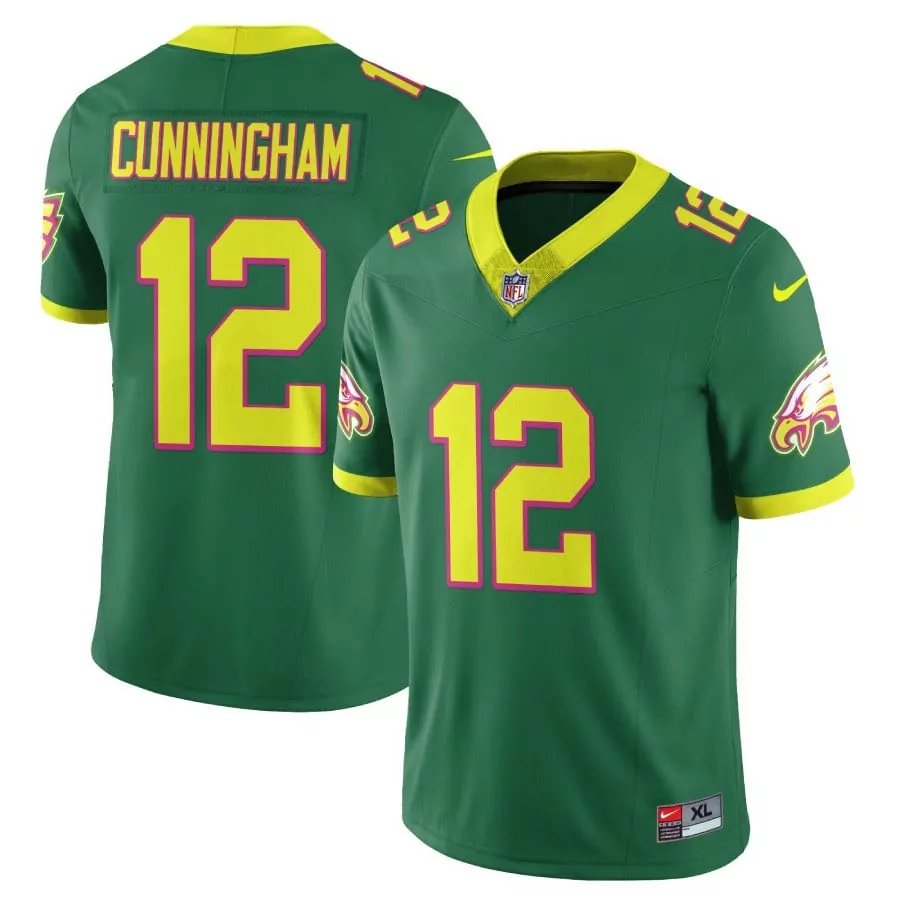 Randall Cunningham 12 Jersey Green Philadelphia Eagles Men Standard Alternate Yellow
