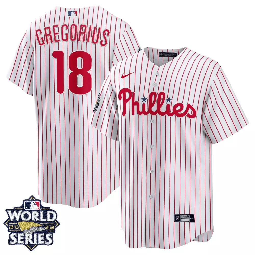 Didi Gregorius 18 Phillies Jersey White World Series 2022 Men Red Stitched